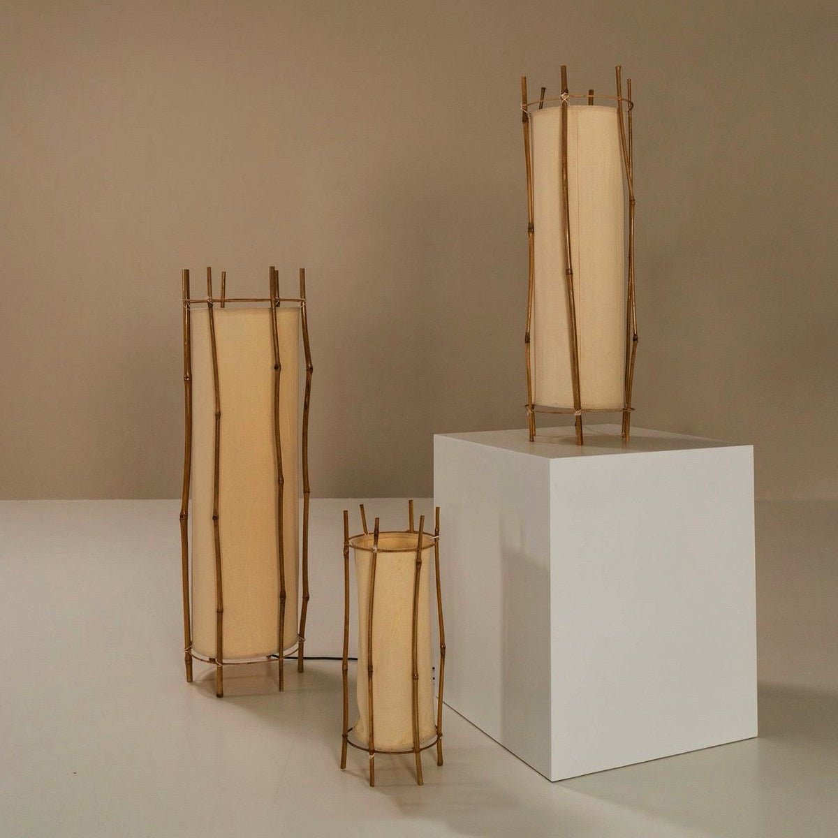 Bamboo Veil Lantern Floor Lamp