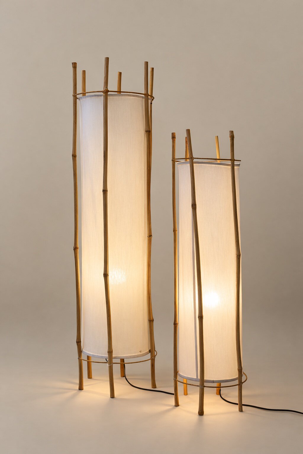 Bamboo Veil Lantern Floor Lamp