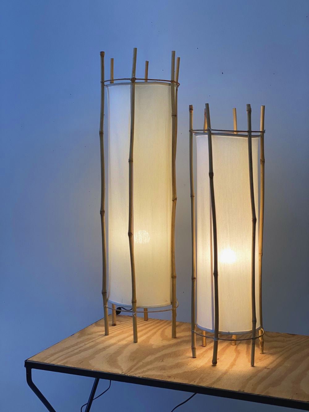 Bamboo Veil Lantern Floor Lamp