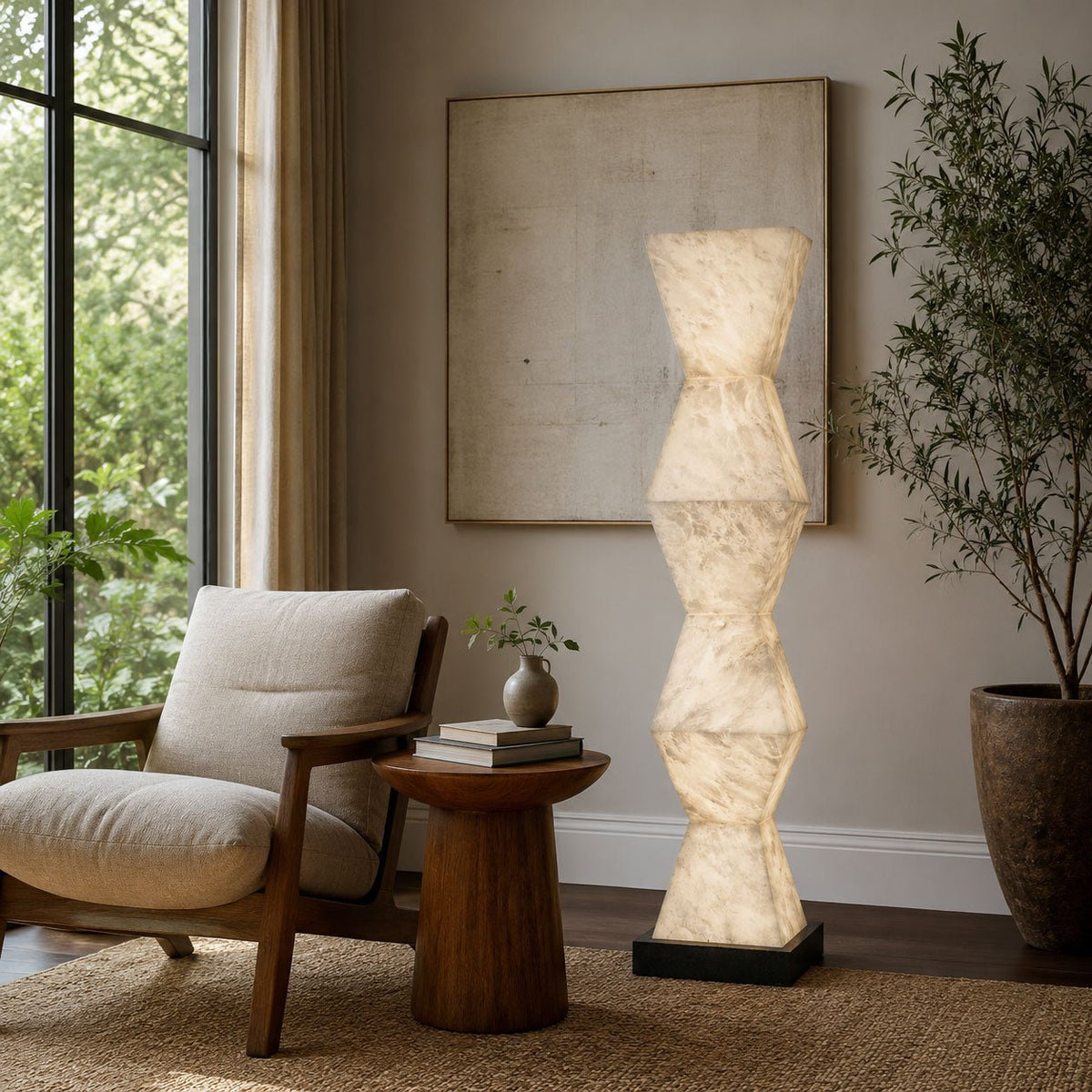 Cairn Alabaster Floor Lamp