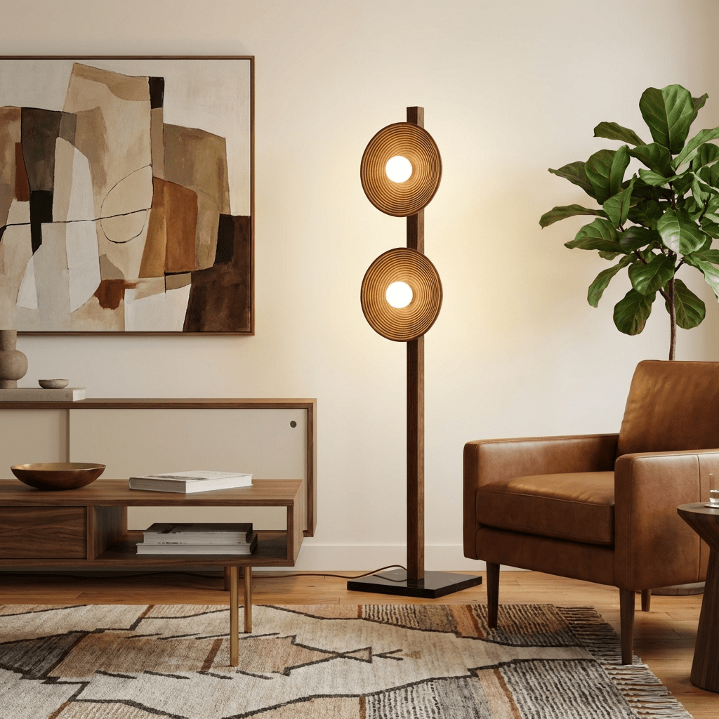 Arbor Twin Disc Floor Lamp