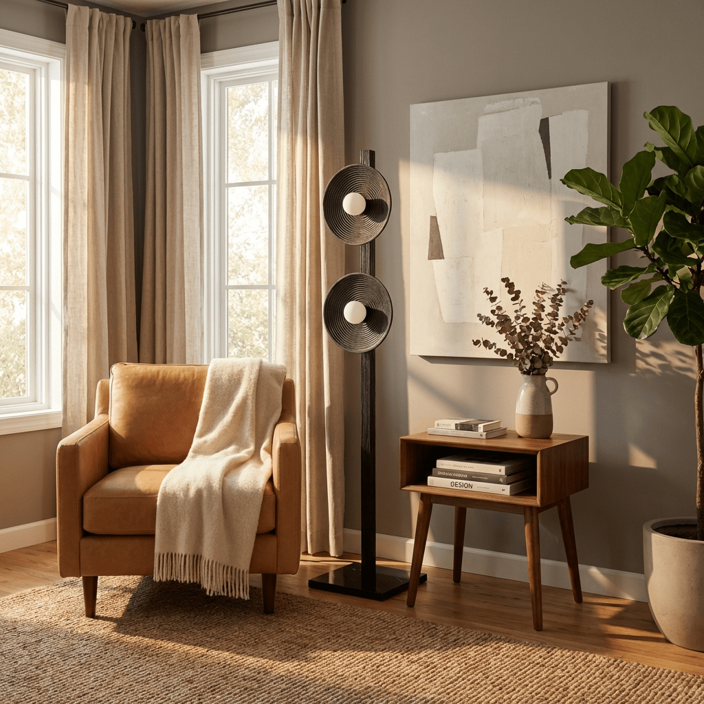 Arbor Twin Disc Floor Lamp