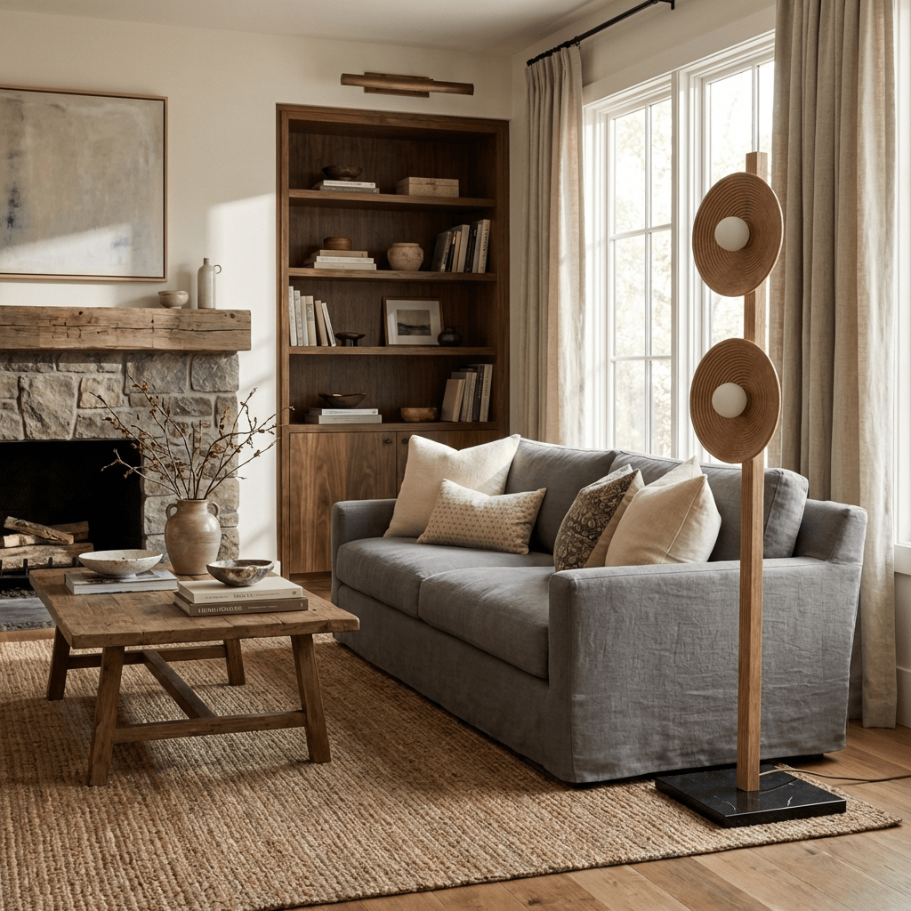 Arbor Twin Disc Floor Lamp