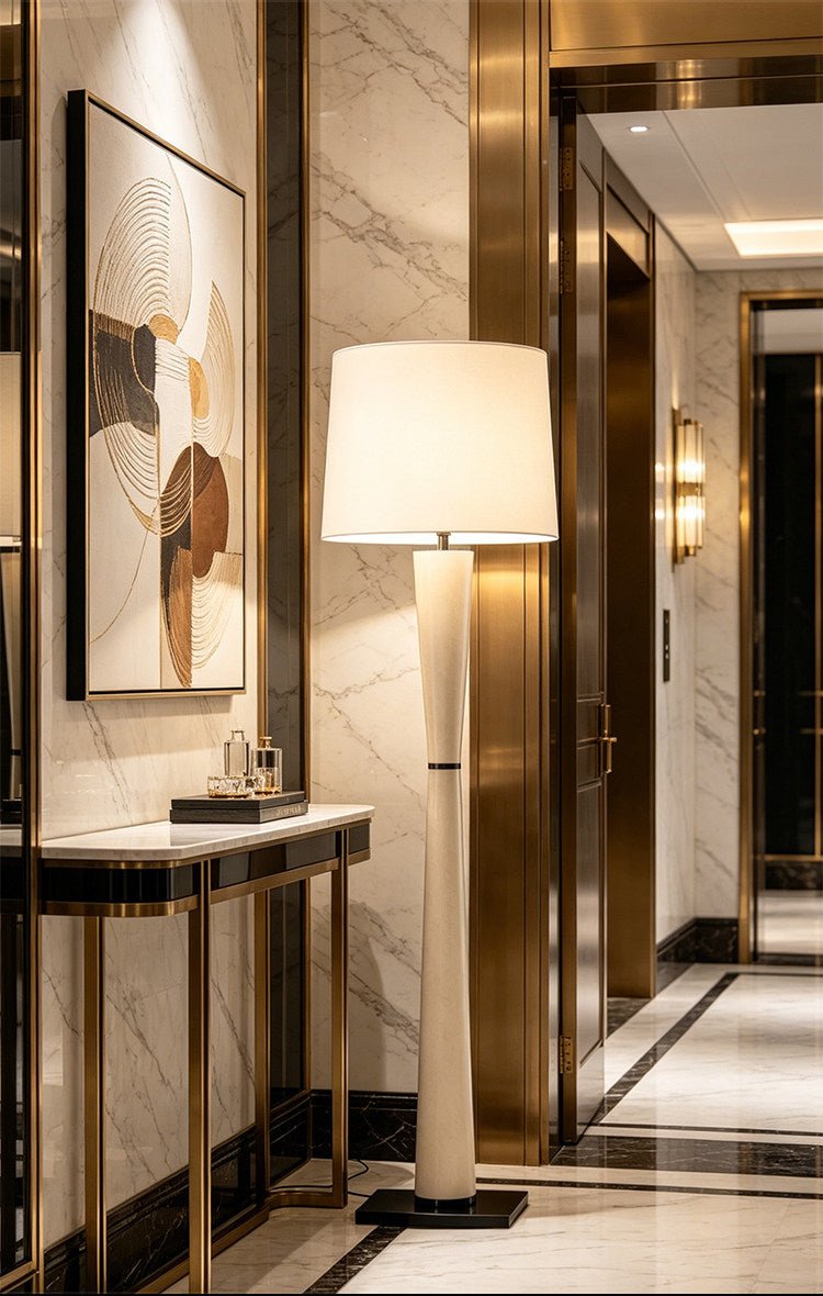Luxe Leather Floor Lamp