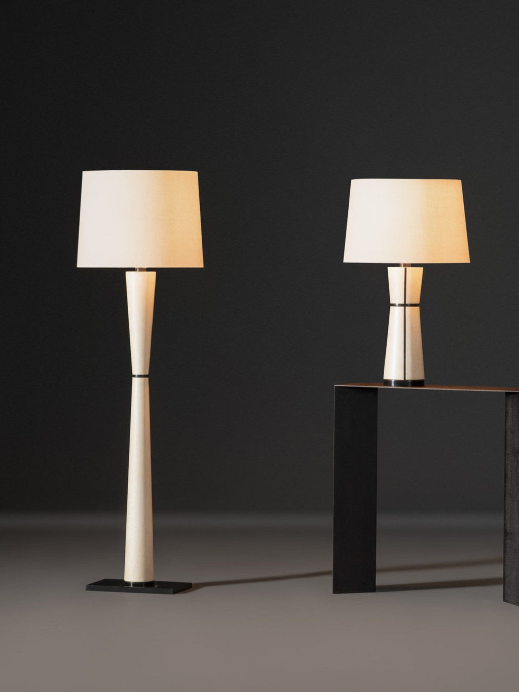 Luxe Leather Floor Lamp