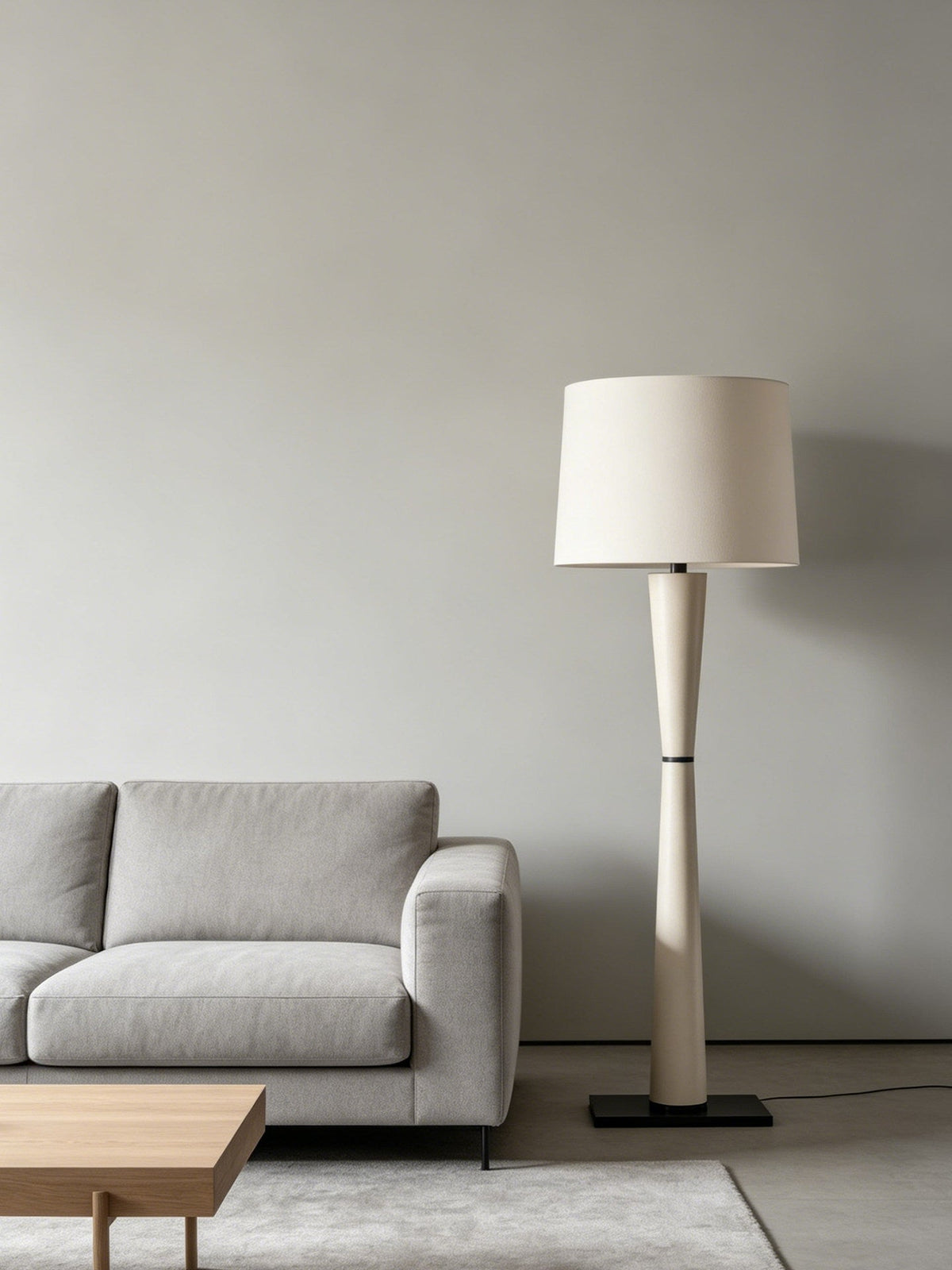 Luxe Leather Floor Lamp