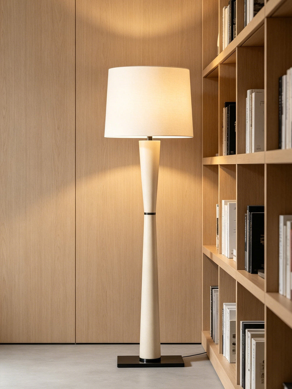 Luxe Leather Floor Lamp