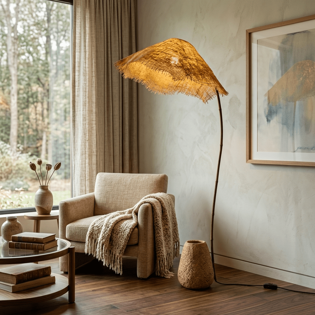 Linen Canopy Floor Lamp
