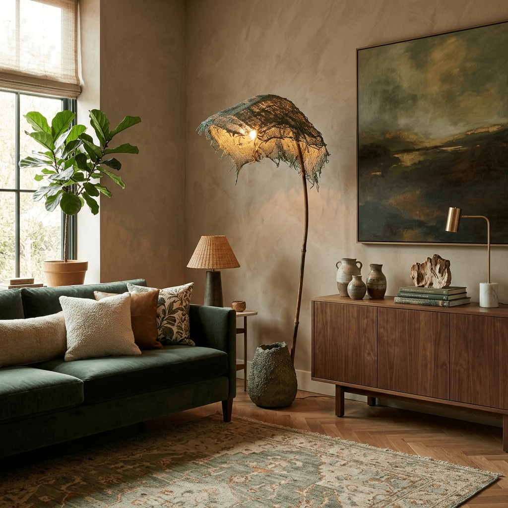 Linen Canopy Floor Lamp