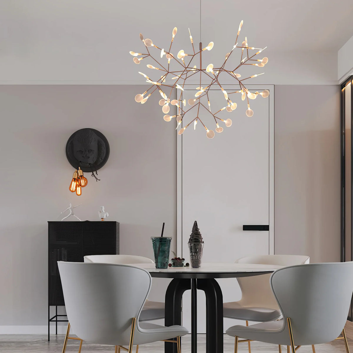 Rose Gold Firefly LED Chandelier