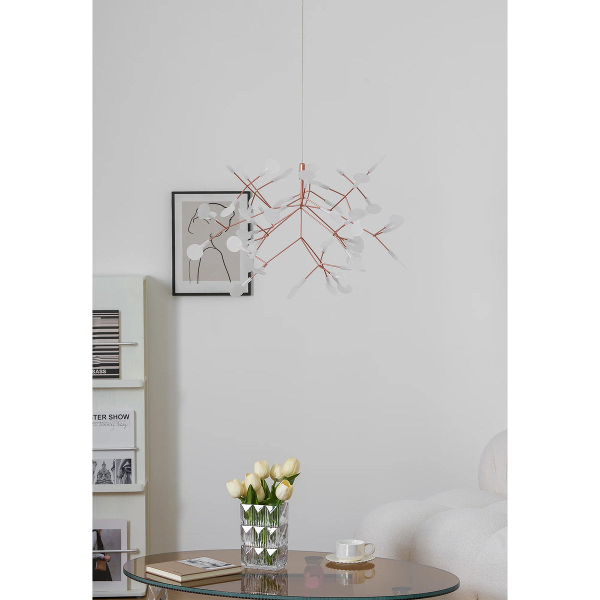 Rose Gold Firefly LED Chandelier