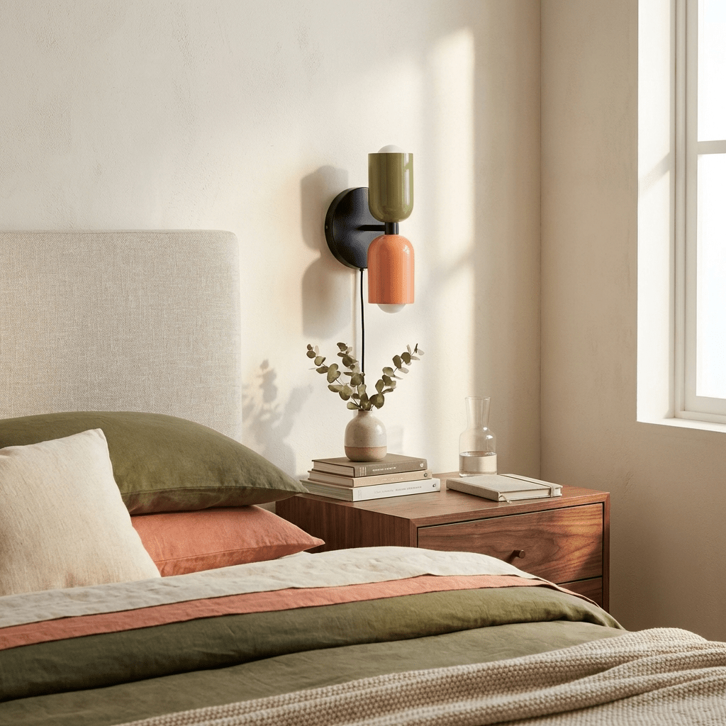 Couleur Double Plug In Wall Lamp