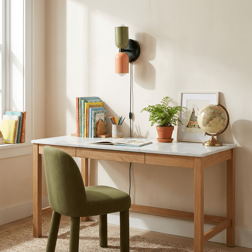 Couleur Double Plug In Wall Lamp