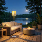 White Column Outdoor Light