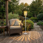 White Column Outdoor Light