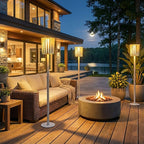 White Column Outdoor Light