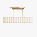 Seraphine Linear Fluted Glass Island Chandelier
