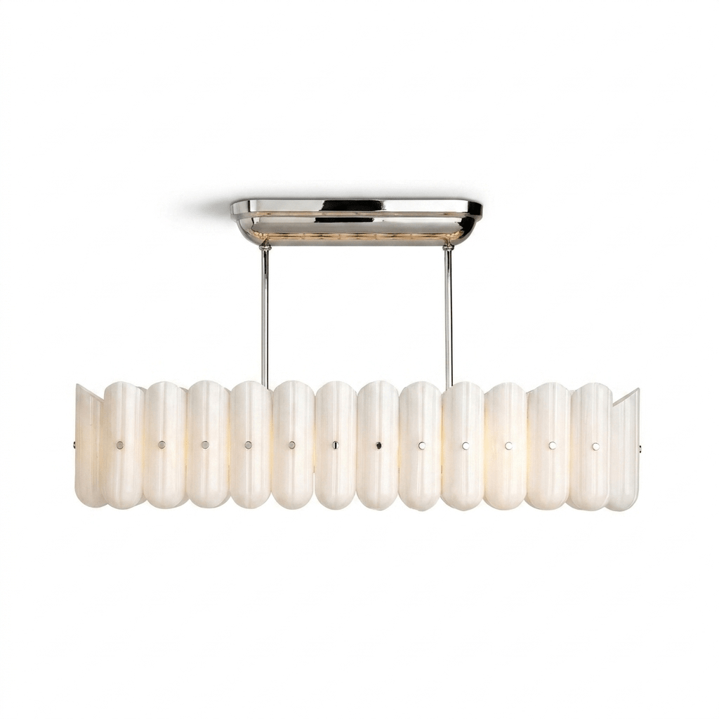Seraphine Linear Fluted Glass Island Chandelier