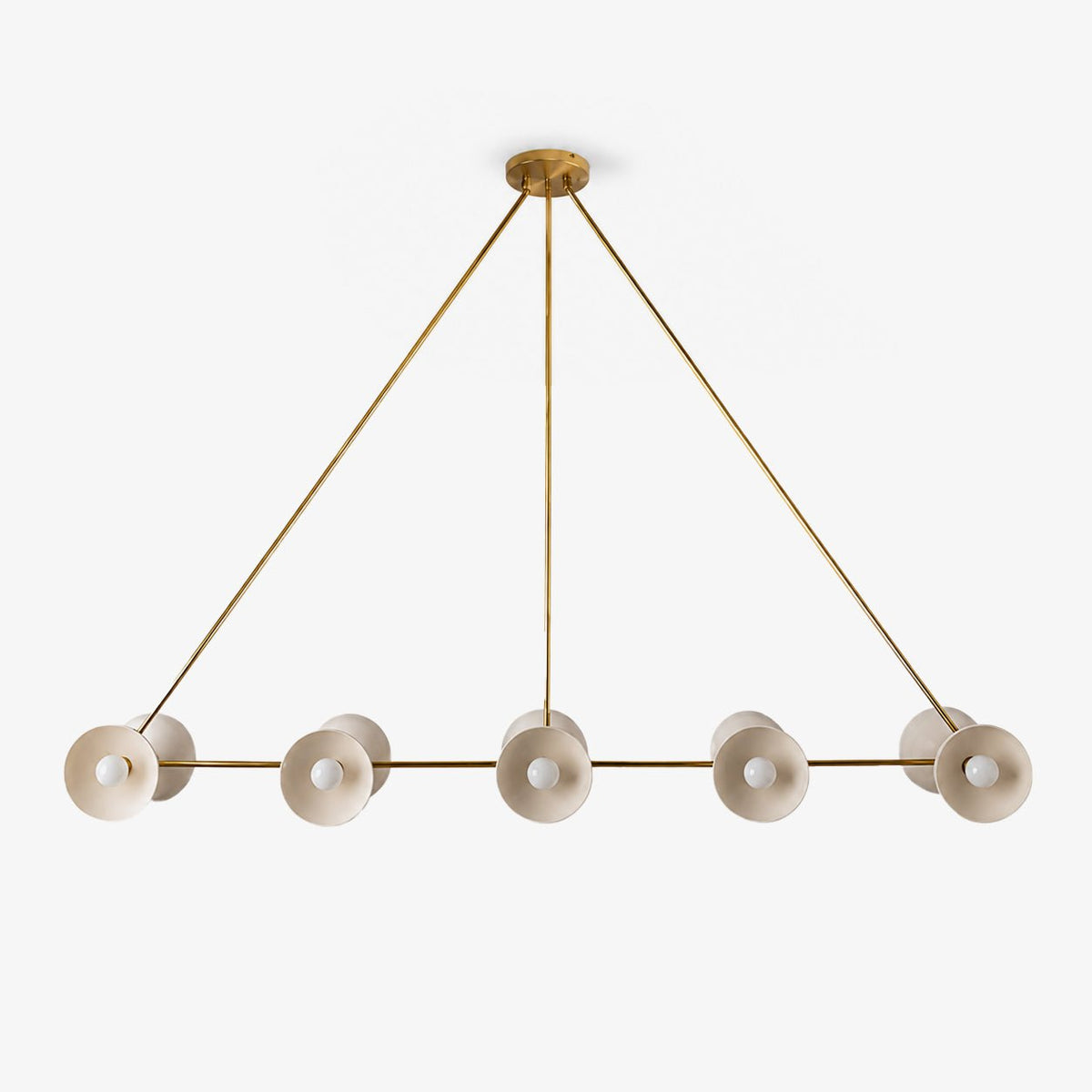 Slim Brass Linear Chandelier