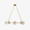 Slim Brass Linear Chandelier