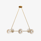 Slim Brass Linear Chandelier
