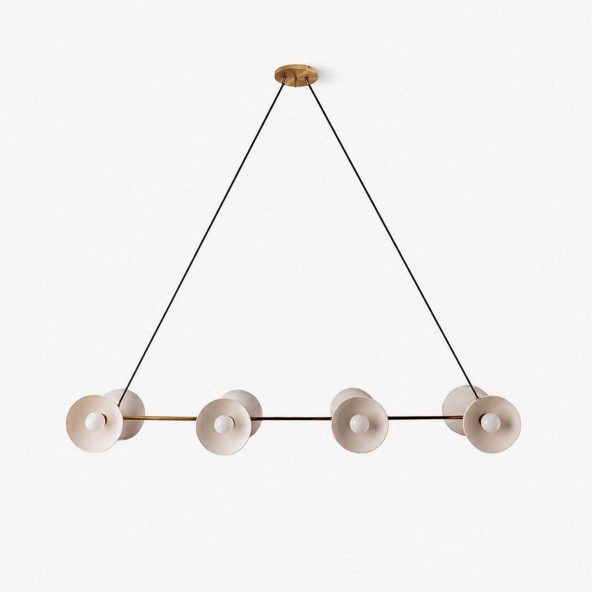 Slim Brass Linear Chandelier