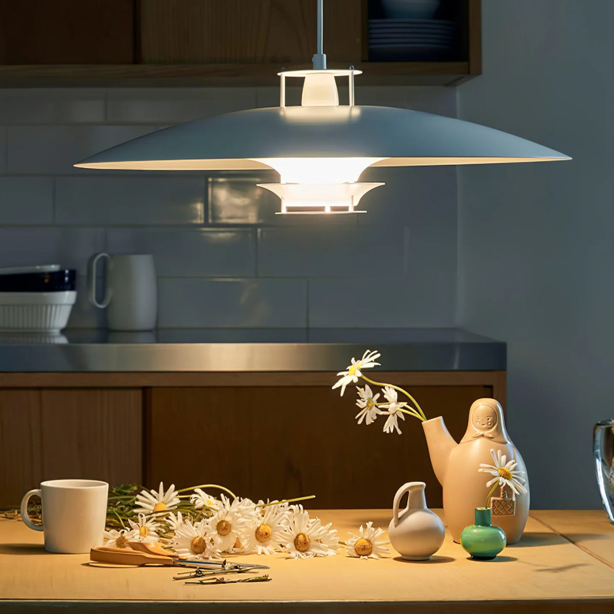 Tiered Disk Pendant Light