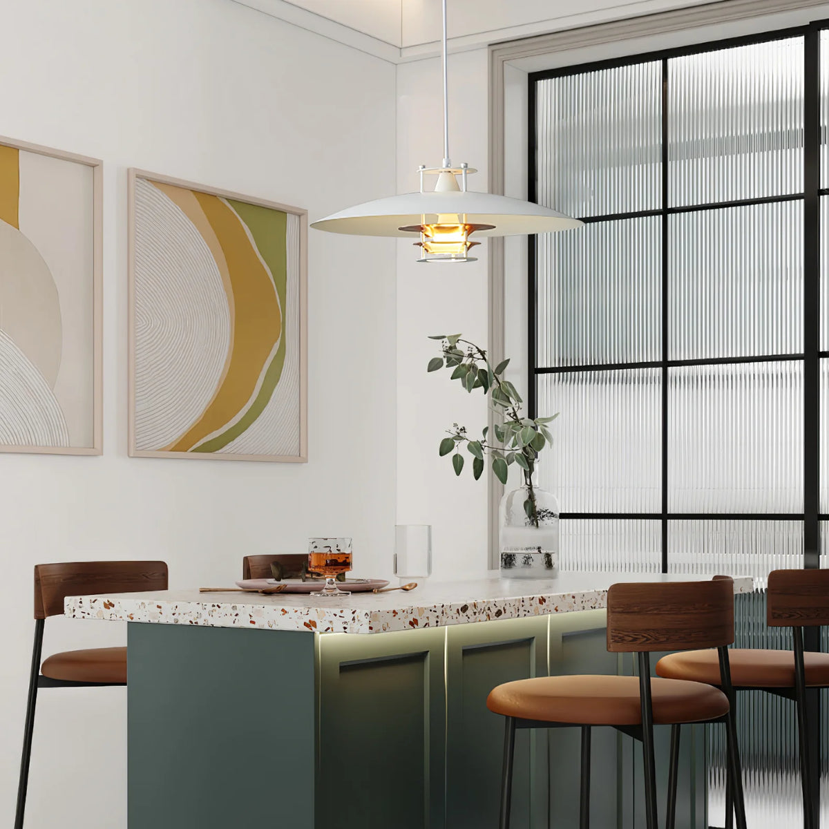 Tiered Disk Pendant Light