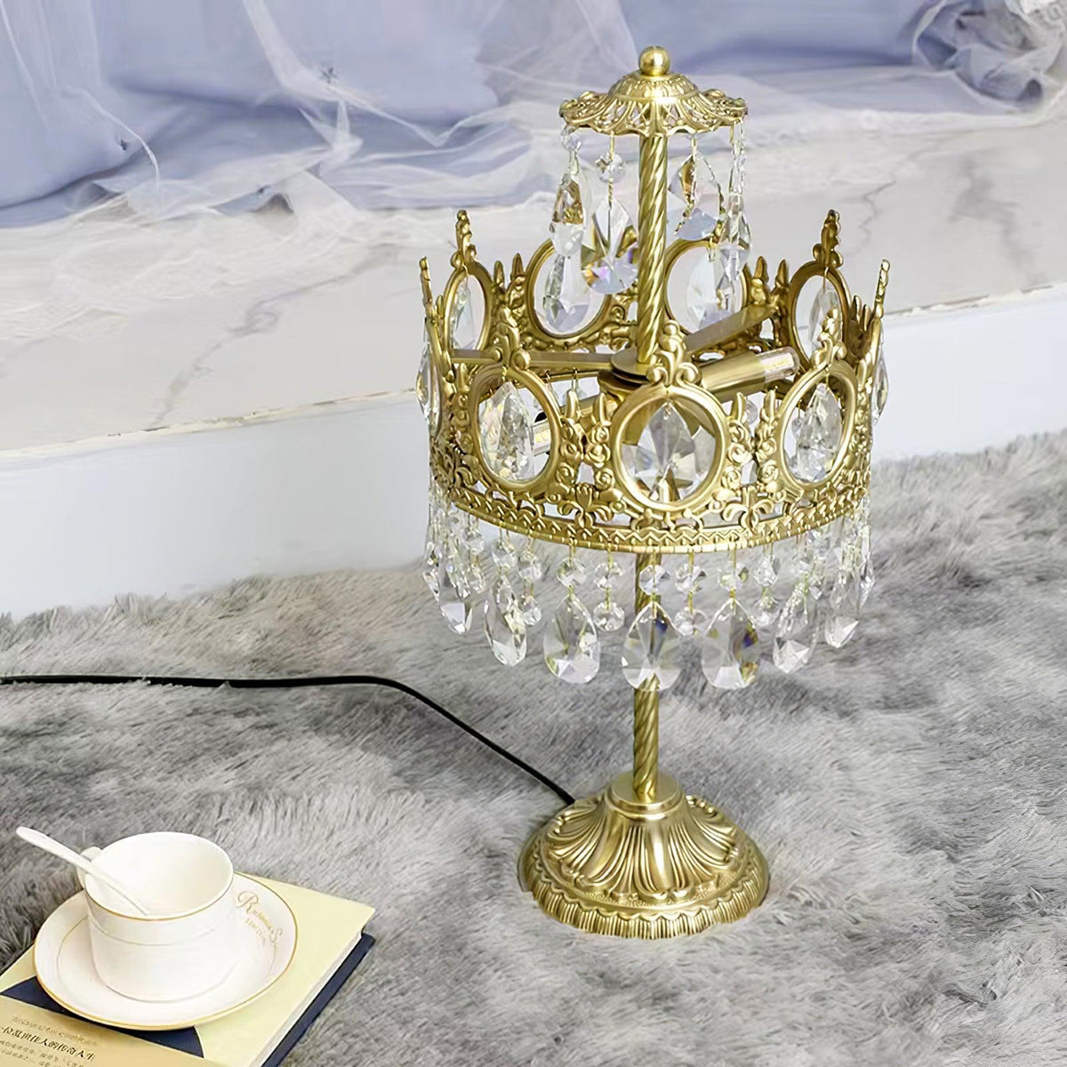 Vintage Crystal Table Light