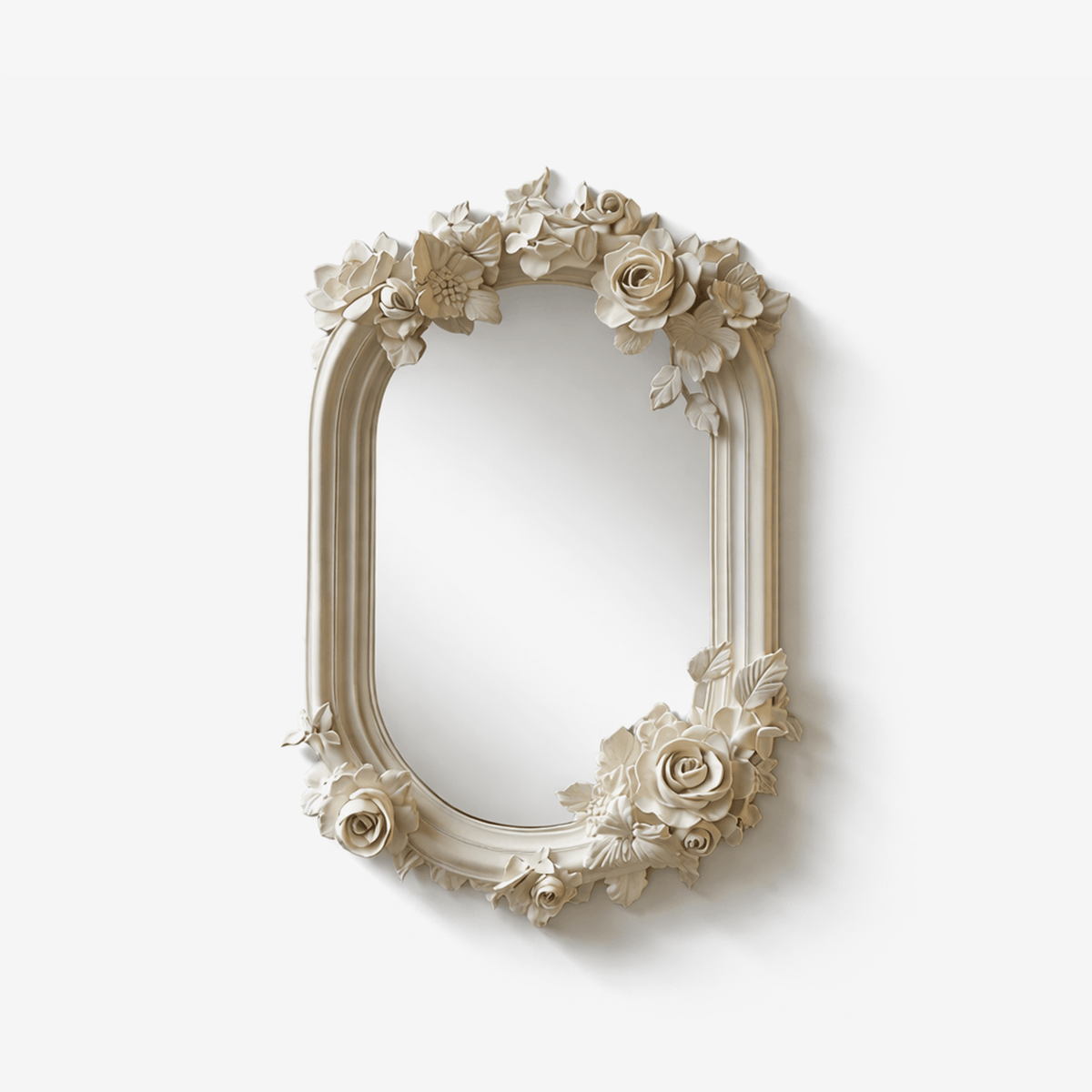 Floral Carve Vanity Mirror