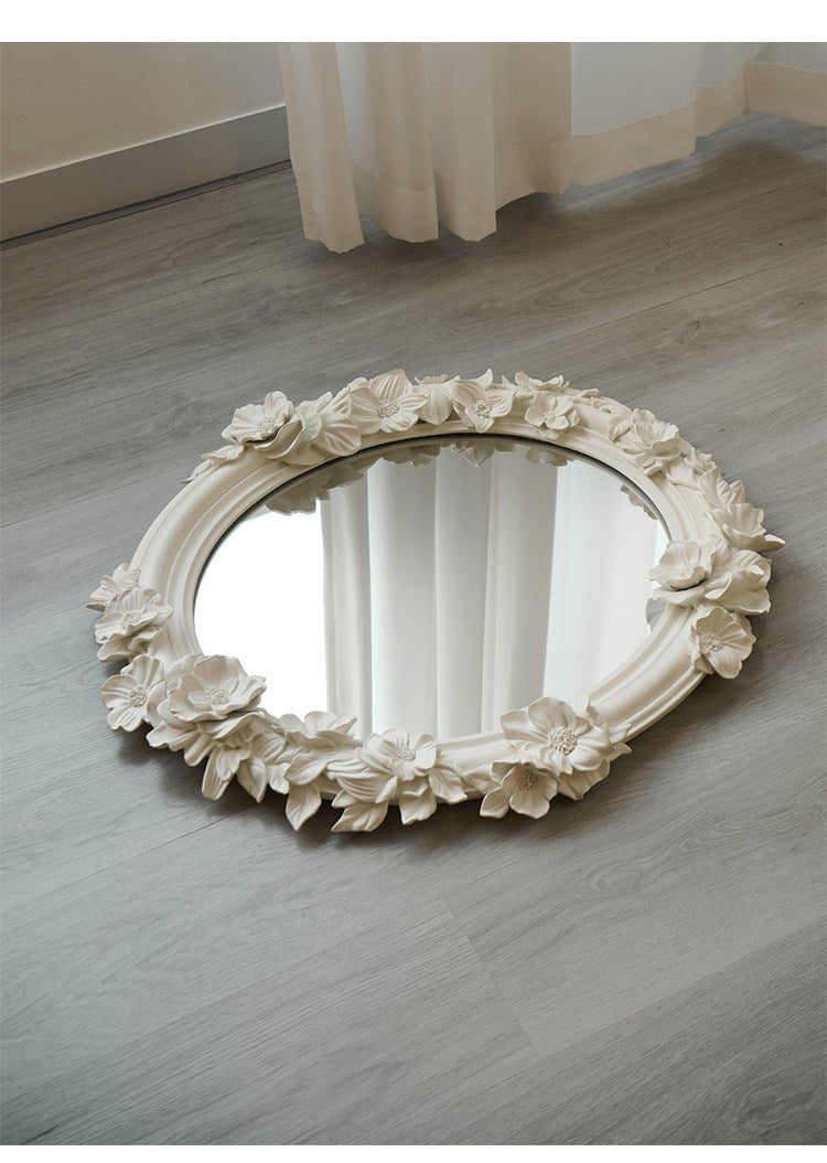 Floral Carve Vanity Mirror