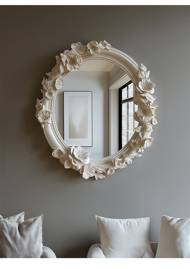 Floral Carve Vanity Mirror