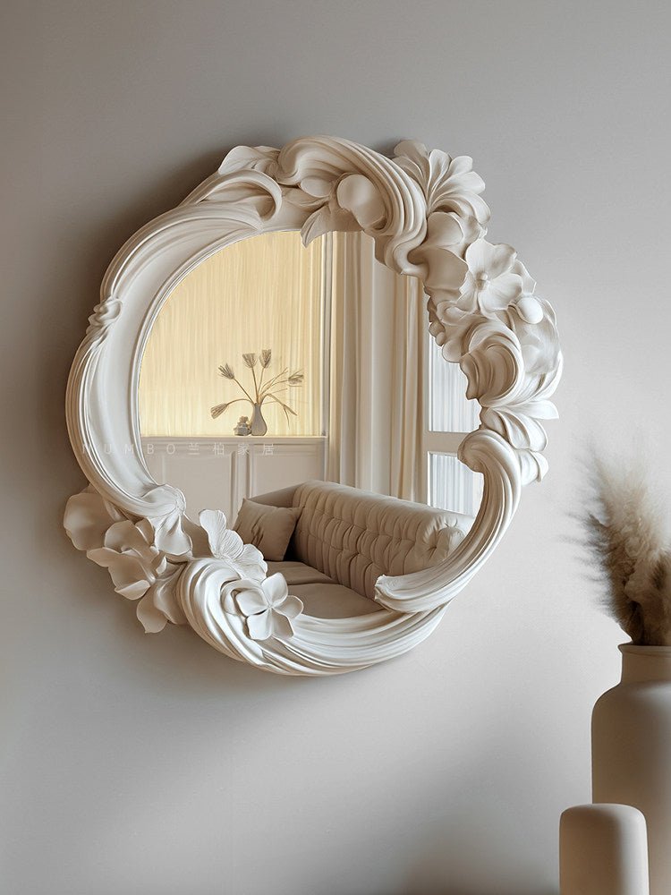 Floral Carve Vanity Mirror