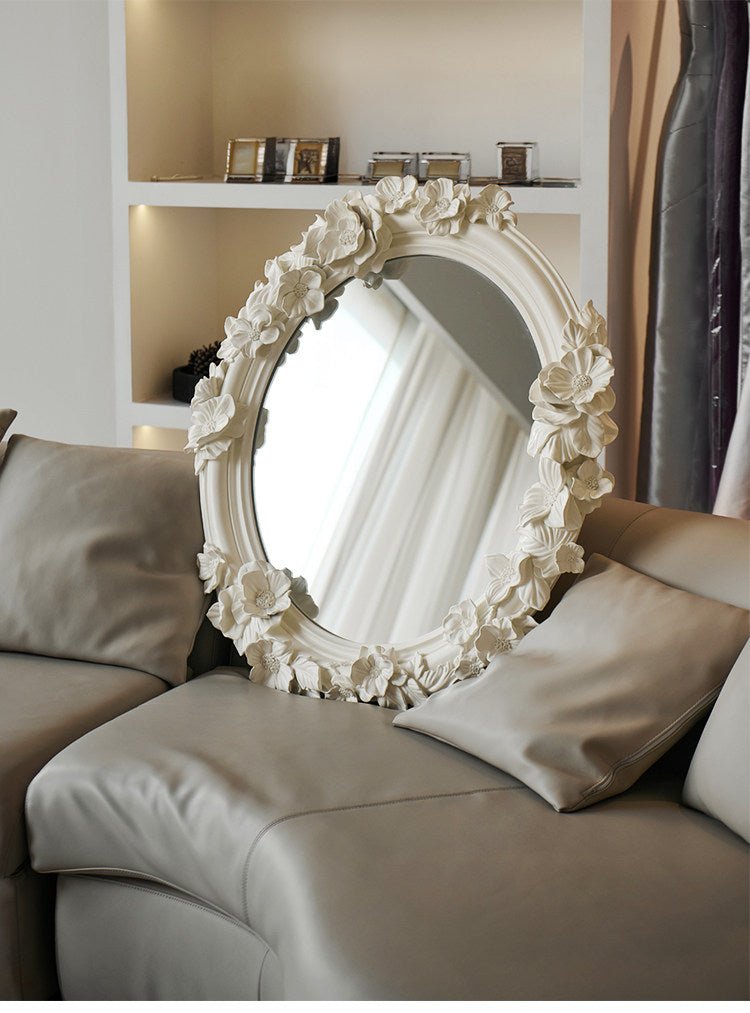 Floral Carve Vanity Mirror