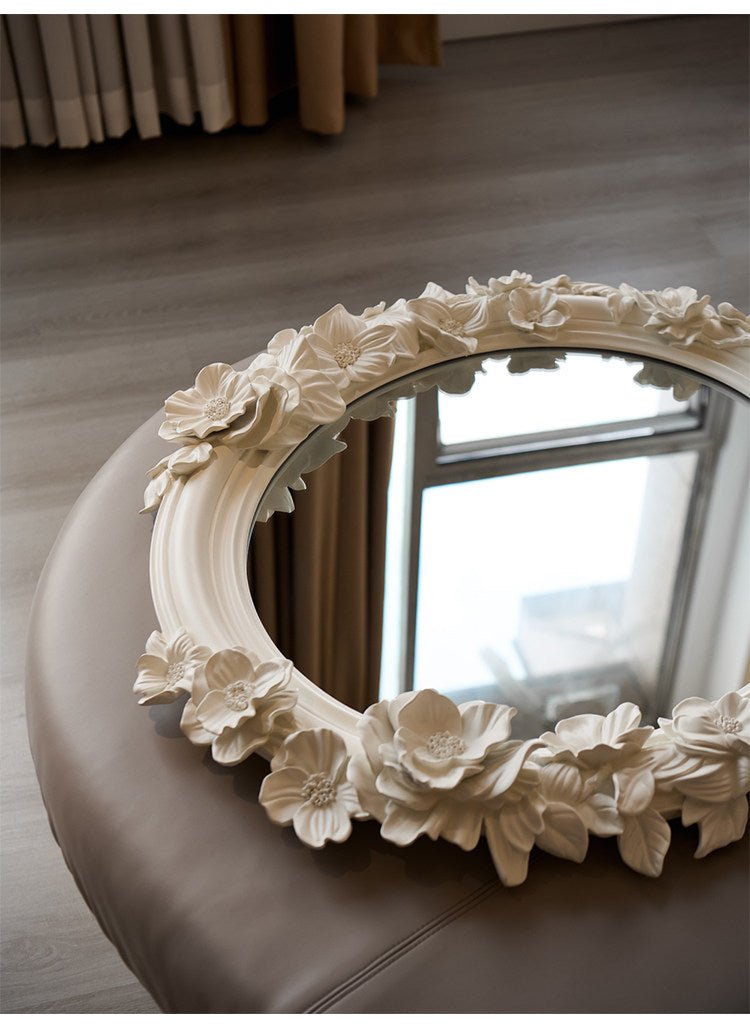 Floral Carve Vanity Mirror