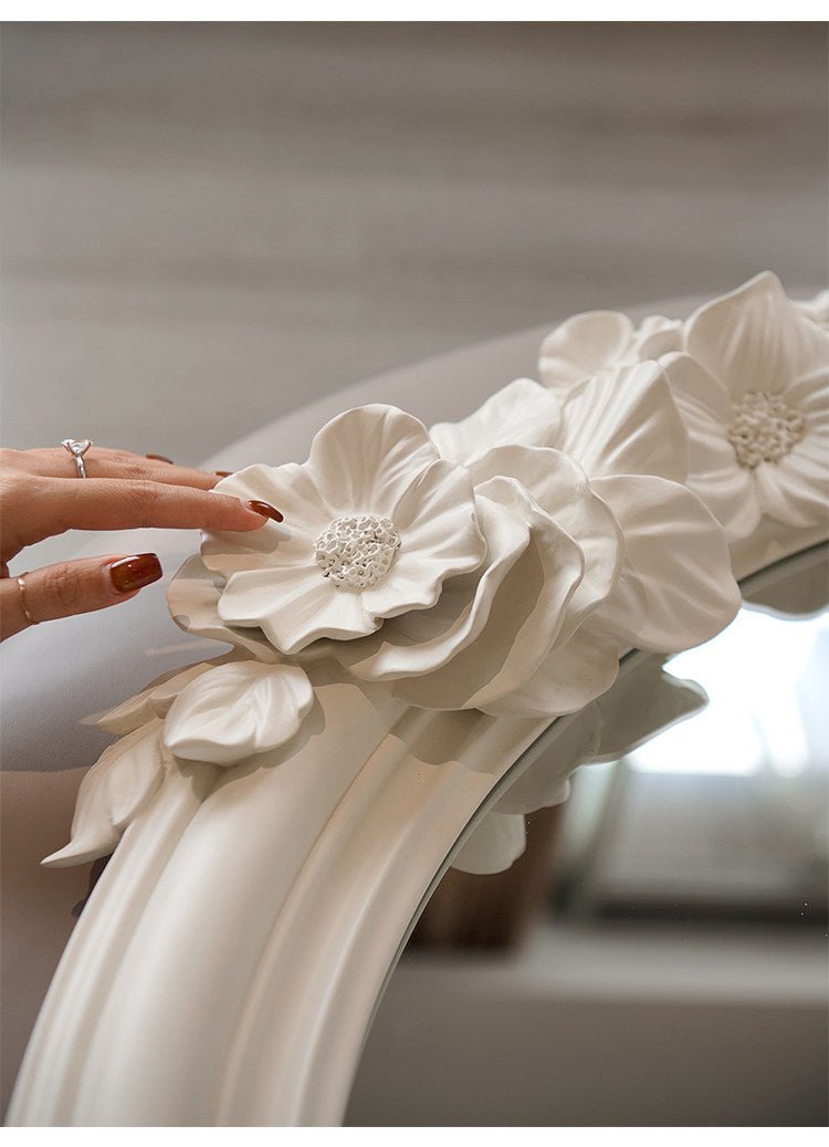 Floral Carve Vanity Mirror