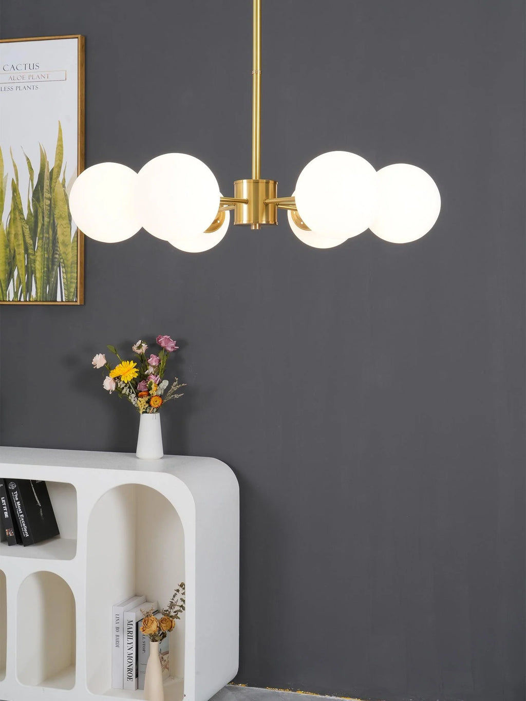 Marlowe Opal Globe Chandelier
