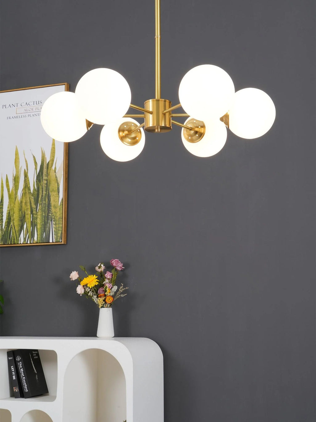Marlowe Opal Globe Chandelier