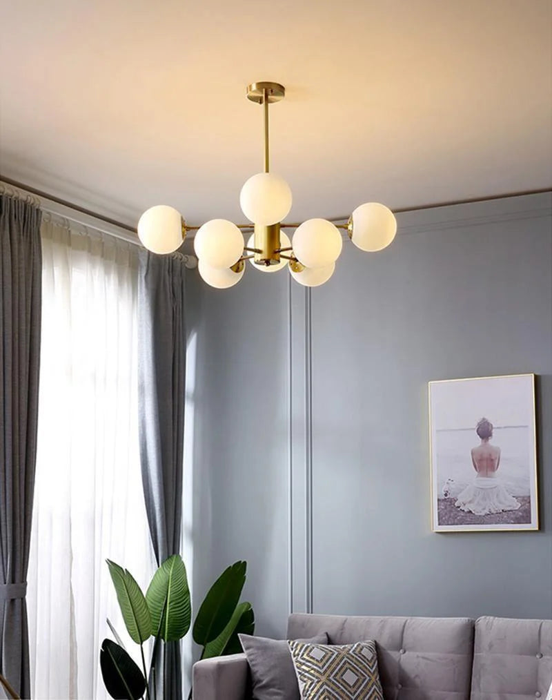 Marlowe Opal Globe Chandelier