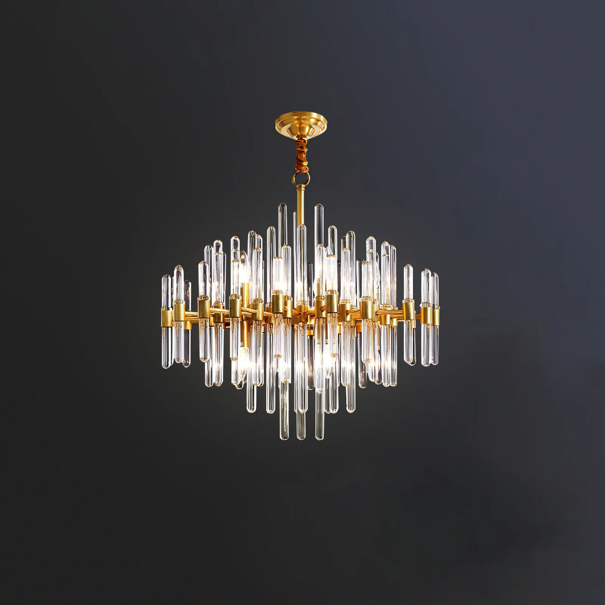 Vintage Antique Brass Chandelier