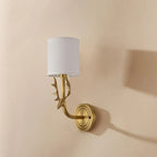 Brass Deer Head Wall Light