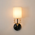 Brass Deer Head Wall Light