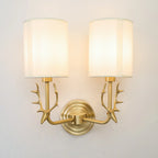 Brass Deer Head Wall Light