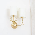 Brass Deer Head Wall Light