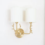 Brass Deer Head Wall Light