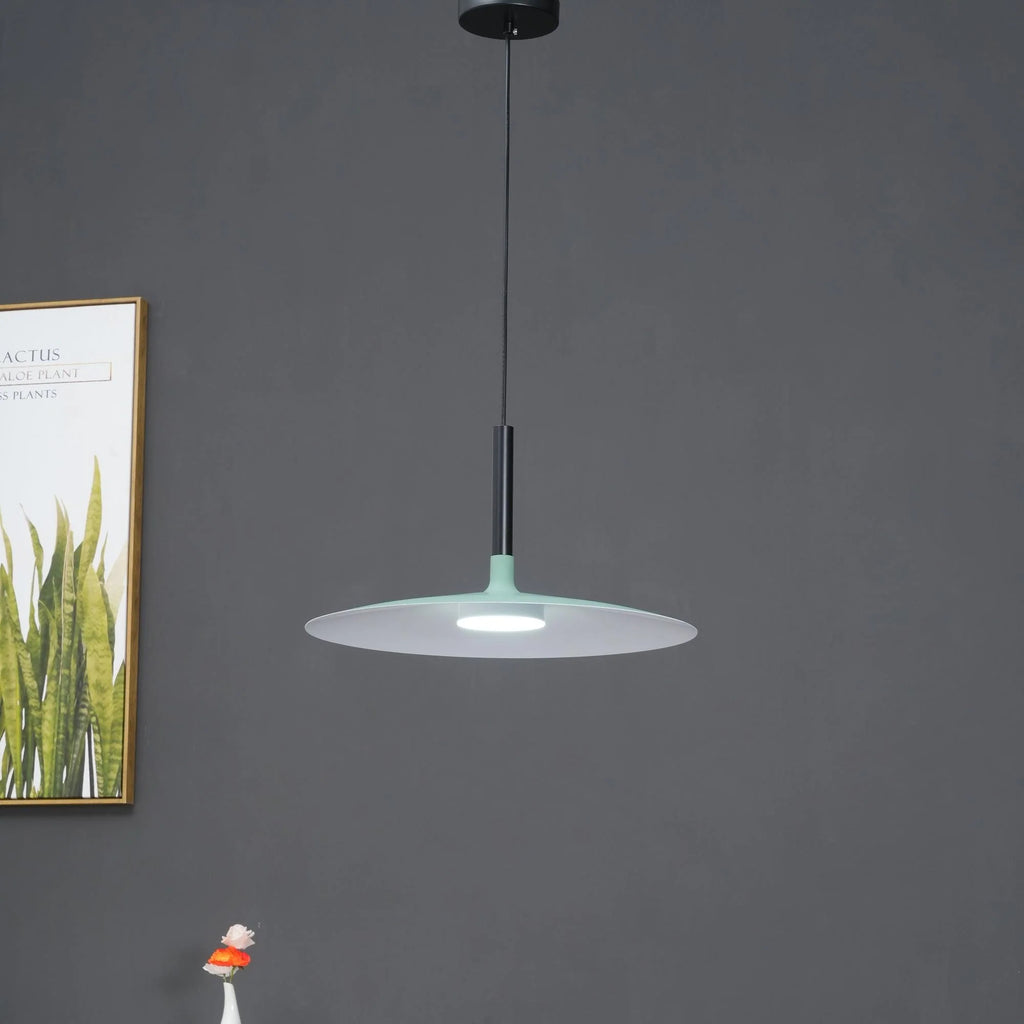 Larkin White Saucer Pendant Light