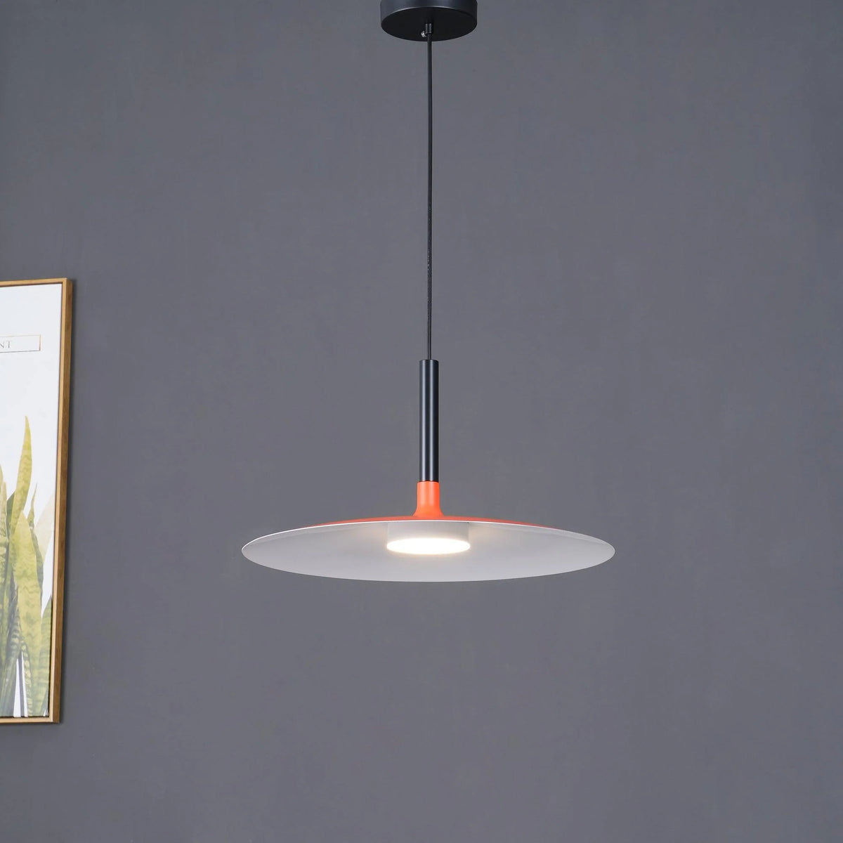 Larkin White Saucer Pendant Light