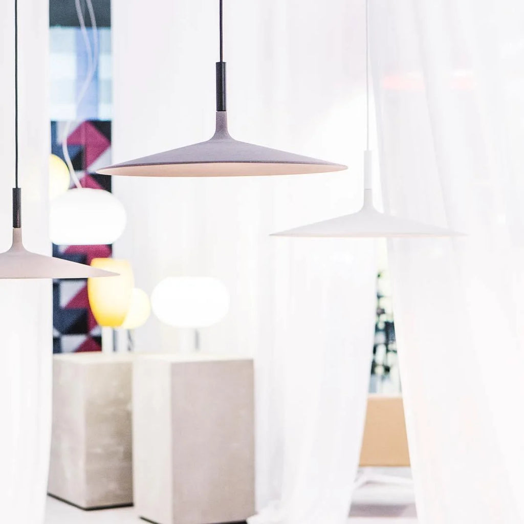 Larkin White Saucer Pendant Light