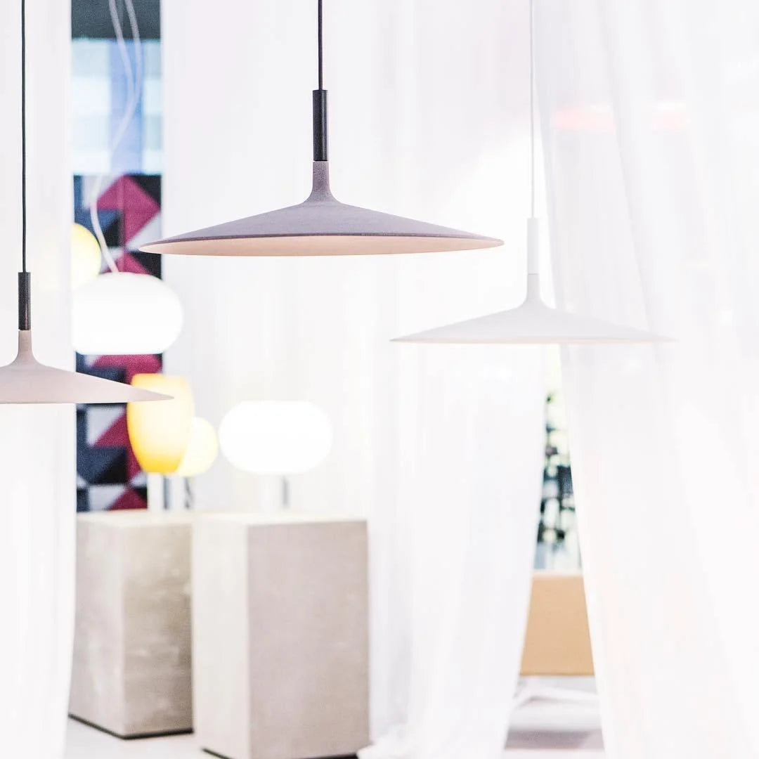 Larkin White Saucer Pendant Light