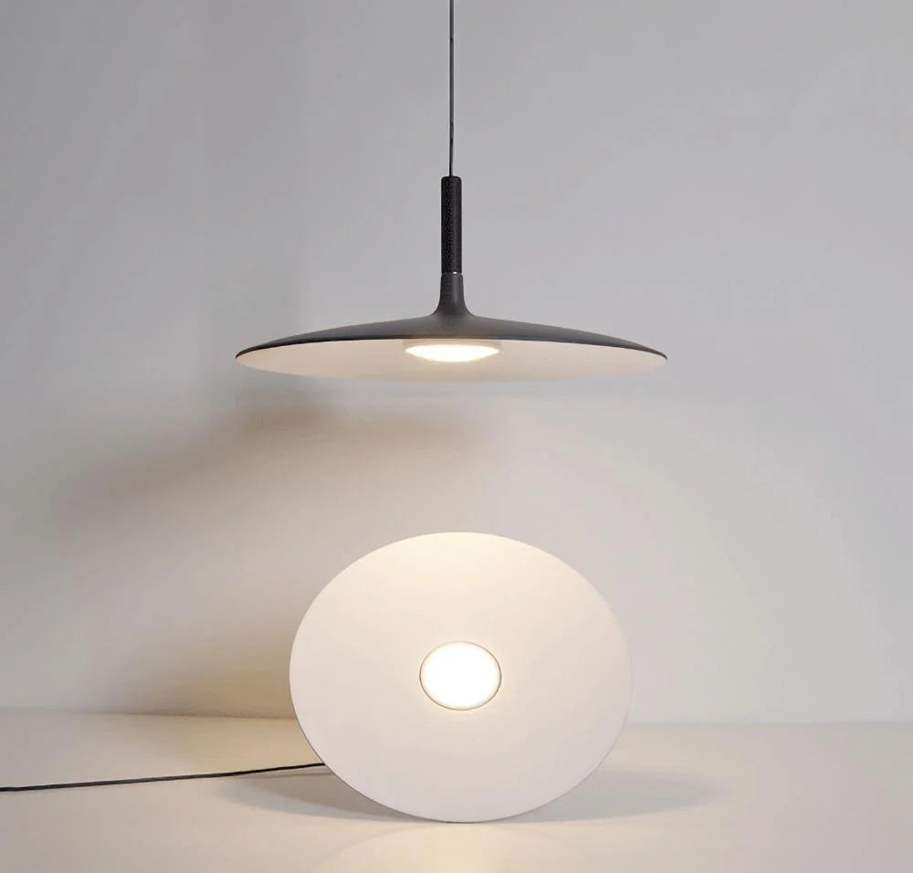 Larkin White Saucer Pendant Light